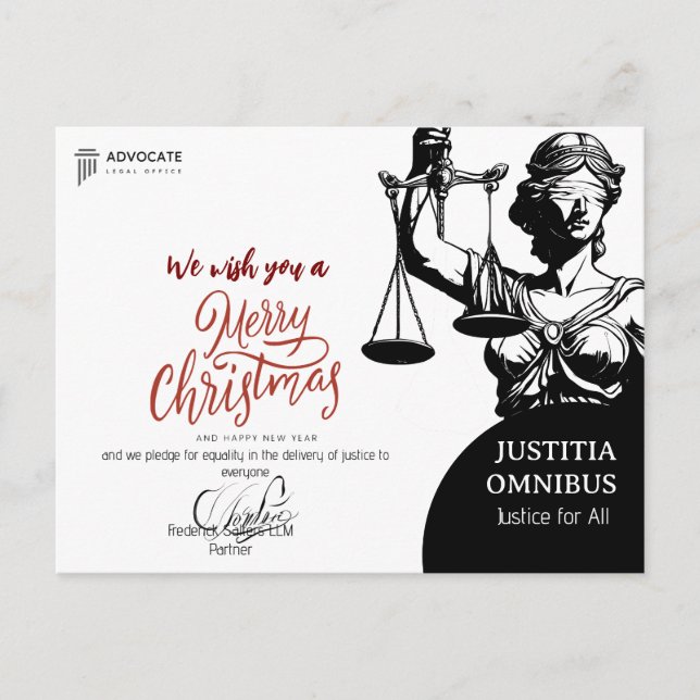 Cartão Postal De Festividades Saudações Legais Elegantes para Clientes e Associa (Frente)