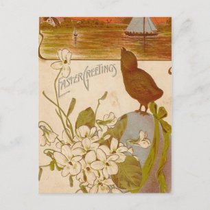 Cartão Postal De Festividades Saudações páscoas