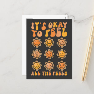 Cartão Postal De Festividades Saúde Mental É Okay Sentir Todos Os Sentimentos