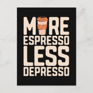 Cartão Postal De Festividades Saúde Mental Mais Espresso Menos Ansiedade Depress