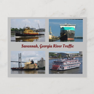 Cartão Postal De Festividades Savannah, pista de navegação da Geórgia