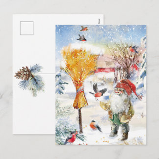 Cartão Postal De Festividades Scandinavian Christmas