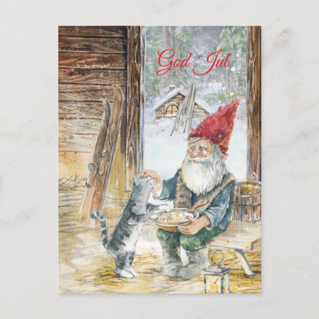 Cartão Postal De Festividades Scandinavian  Christmas (Frente)