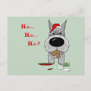 Cartão Postal De Festividades Schnauzer Christmas