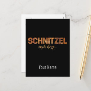 Cartão Postal De Festividades Schnitzel Todos os Dias Design Divertido de Escalo