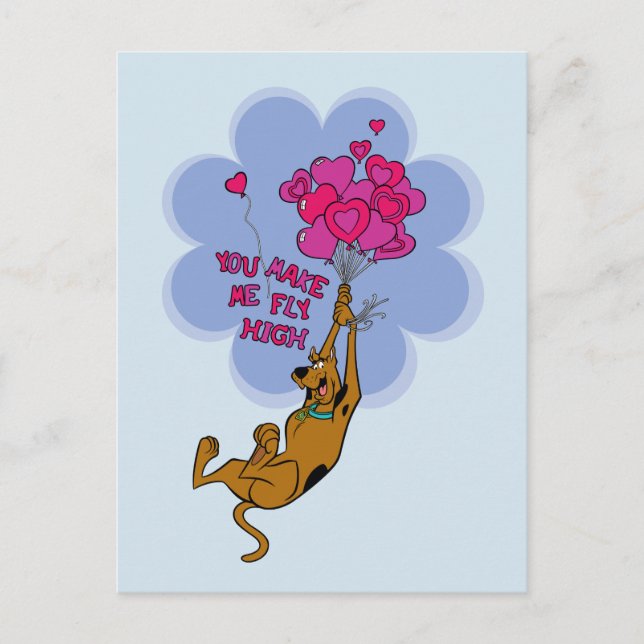 Cartão Postal De Festividades Scooby-Doo - Você Me Faz Voar Alto (Frente)