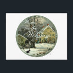 Cartão Postal De Festividades Scottish Terrier Old Fashiated Winter<br><div class="desc">Morto e acolhendo a Scottish Terrier design criada do meu trabalho artístico original e de uma pintura dos anos 1850 por George H. Durrie disponível em roupas, novidades e presentes para si mesmo, ou para aquela especial Scottish Terrier que você conhece! Quer um produto diferente? Basta ir para a página...</div>