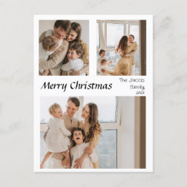 Cartão Postal De Festividades Script de feriados natalinos centrado em três foto