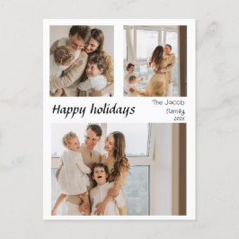 Cartão Postal De Festividades Script de feriados natalinos centrado em três foto