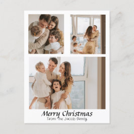Cartão Postal De Festividades Script de feriados natalinos centrado em três foto