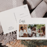 Cartão Postal De Festividades Script de Natal Moderno Grateful Três Foto<br><div class="desc">Este moderno roteiro de Natal, grato cartão postal de três fotos é perfeito para seu chique minimalista, preto e branco. A caligrafia manuscrita branca é delicada e rústica enquanto permanece elegante e elegante. A design reflete um simples dia de inverno todo-branco e evoca memórias de uma vida mais simplista. Você...</div>