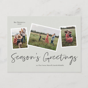 Cartão Postal De Festividades Script Simples Felicitações de Fim de Ano 3 Foto