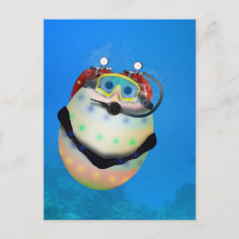 Cartão Postal De Festividades Scuba Merging Easter Egg