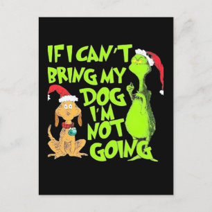 Cartão Postal De Festividades Se não puder levar meu cachorro, não vou