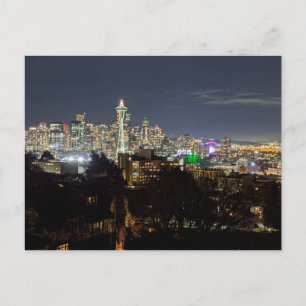 Cartão Postal De Festividades Seattle à Noite