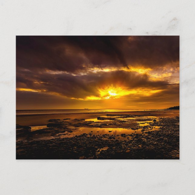 Cartão Postal De Festividades Sede durante o pôr do sol (Frente)