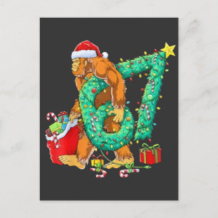Cartão Postal De Festividades Seis Sete Pé Grande 67 Sasquatch Meme Natal