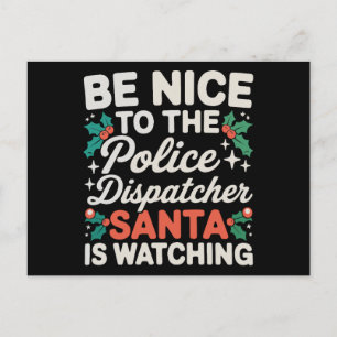 Cartão Postal De Festividades Seja Legal com o Operador de Polícia O Papai Noel 