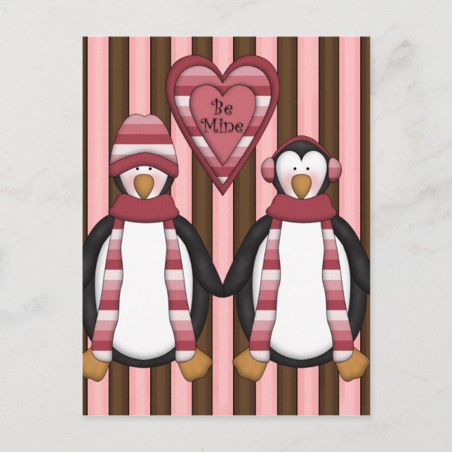 Cartão Postal De Festividades Seja pinguins meus - personalizado (Frente)