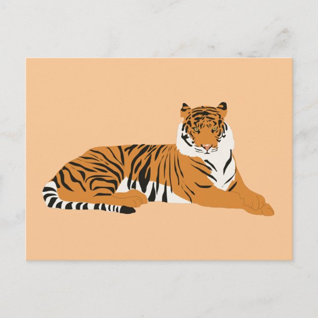 Cartão Postal De Festividades Selgle Tiger Animal (Frente)
