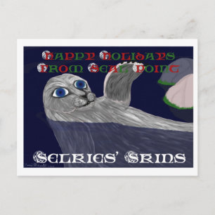 Cartão Postal De Festividades Selkies' Skins Holiday Postcard