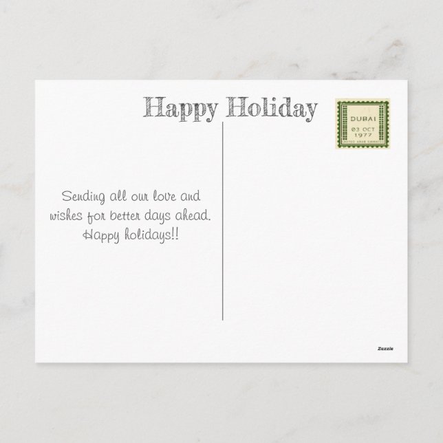 Cartão Postal De Festividades selos postais (Verso)