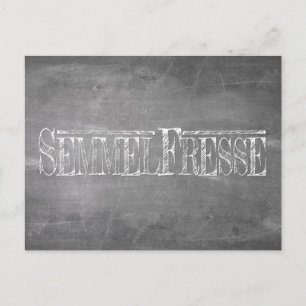 Cartão Postal De Festividades Semmelfresse - branco