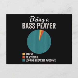 Cartão Postal De Festividades Sendo um cantor de guitarra Baixo Engraçado Musico