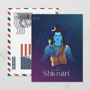 Cartão Postal De Festividades Senhor Shiva para a celebração de Maha Shivratri
