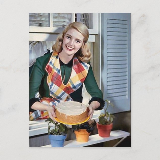 Cartão Postal De Festividades Senhora de panificação de safra (Frente)