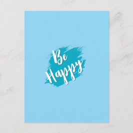 Cartão Postal De Festividades ser feliz texto