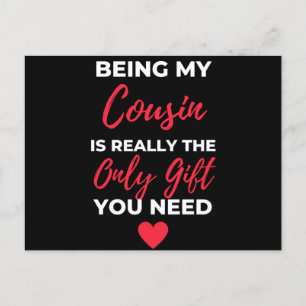 Cartão Postal De Festividades Ser Primo É Realmente O Único Presente