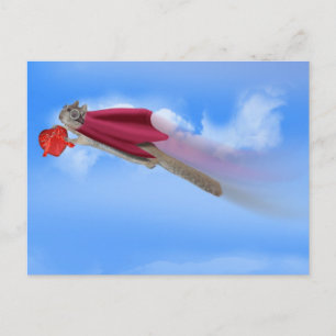 Cartão Postal De Festividades Serviço de Entrega do Super Esquilo no Dia dos Nam