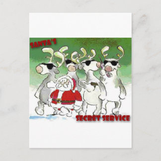 Cartão Postal De Festividades Serviço Secreto do Papai noel