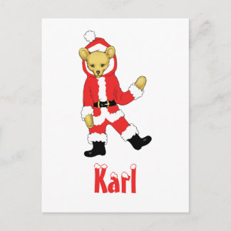 Cartão Postal De Festividades Seu nome aqui! Urso de ursinho feito sob encomenda