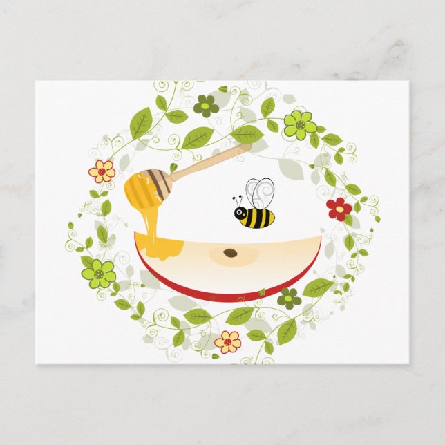 Cartão Postal De Festividades Shanah Tovah Rosh Hashaná Ano Novo Judaico (Frente)