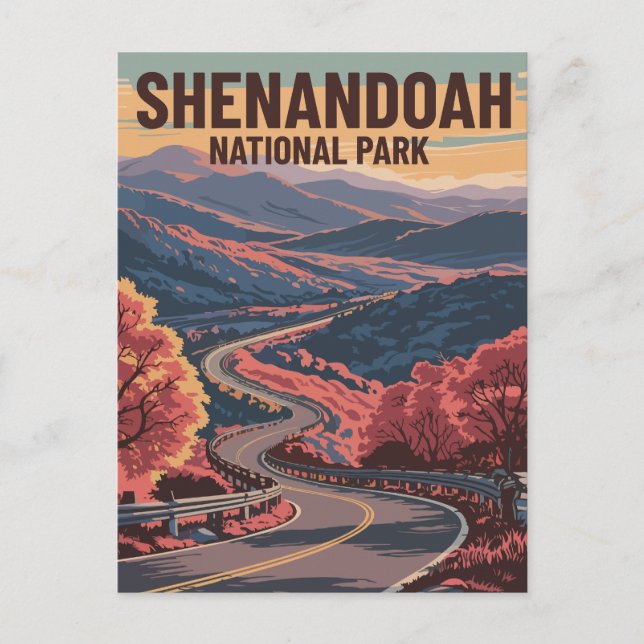 Cartão Postal De Festividades Shenandoah National Park Virginia Wilderness Art (Frente)