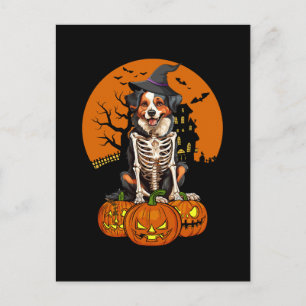 Cartão Postal De Festividades Shepherd Dog Halloween australiano