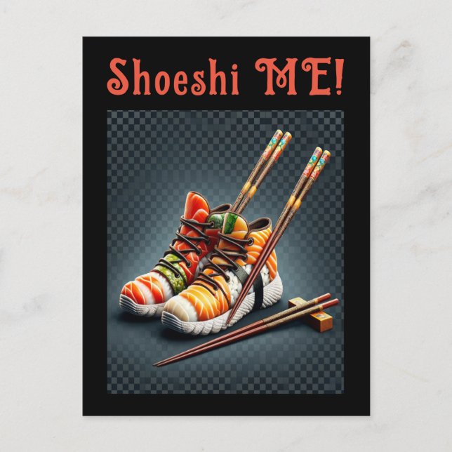 Cartão Postal De Festividades Shoeshi ME - Sneaker Sushi Único (Frente)