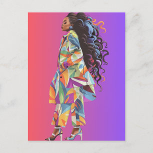 Cartão Postal De Festividades Shopp Sista da Rainha Negra Africana Melanin