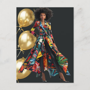 Cartão Postal De Festividades Shopp Sista da Rainha Negra Africana Melanin
