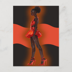 Cartão Postal De Festividades Shopp Sista da Rainha Negra Africana Melanin