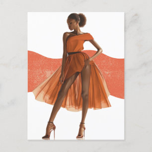 Cartão Postal De Festividades Shopp Sista da Rainha Negra Africana Melanin