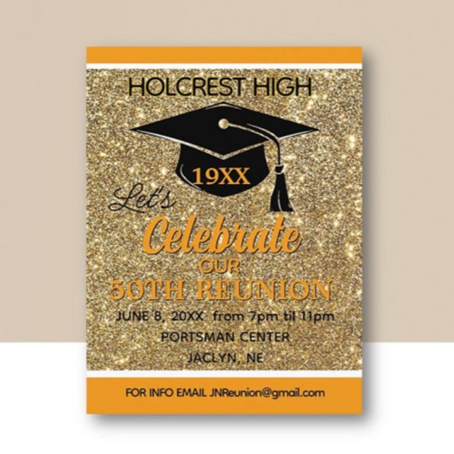 Cartão Postal De Festividades Show stopper Class Reunion invitation post card (Criador carregado)