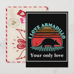 Cartão Postal De Festividades Silhuetas de Tatu Personalizadas: Designs Personal