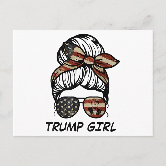 Cartão Postal De Festividades Sim, eu sou uma Trump Girl superando-o - Trump 202 (Frente)