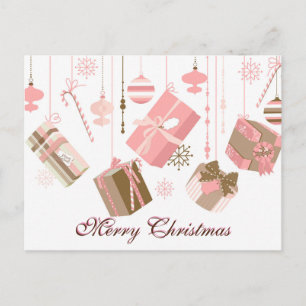 Cartão Postal De Festividades Simples Decor Elegante Feliz Natal