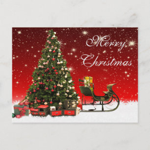 Cartão Postal De Festividades Simples Decor Elegante Feliz Natal