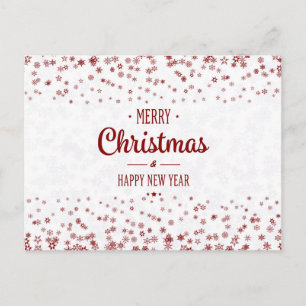 Cartão Postal De Festividades Simples Elegante Decor Verde Feliz Natal