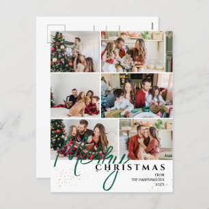 Cartão Postal De Festividades Simples Elegante, moderno Script 6, Natal